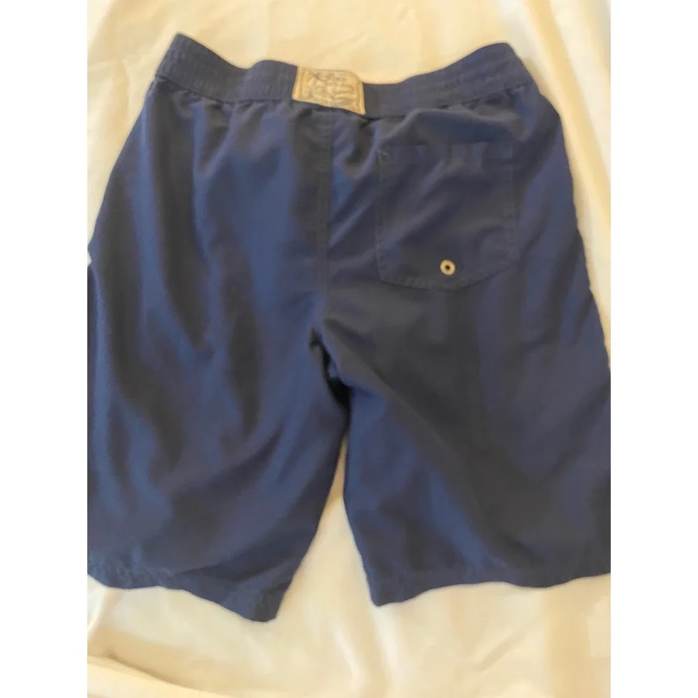 Polo Ralph Lauren Swim Trunks Kids Size M 10-12 Navy Blue Red Pony Logo Shorts